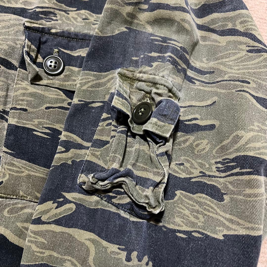 60S 70s タイガーストライプ タイガーカモ ジャケット ベトナム戦争 M