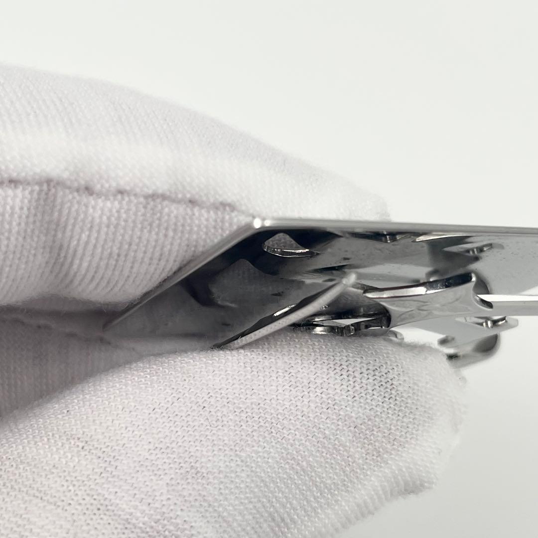 【✨希少美品】ルイヴィトン マネークリップ モノグラム ロウ LV シルバー