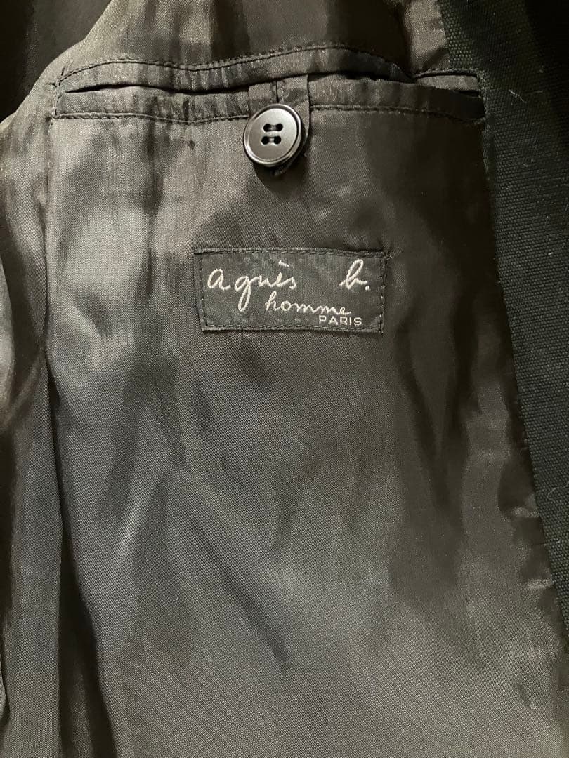 90s フランス製　アニエスベー　コート　黒　Mサイズ相当　古着