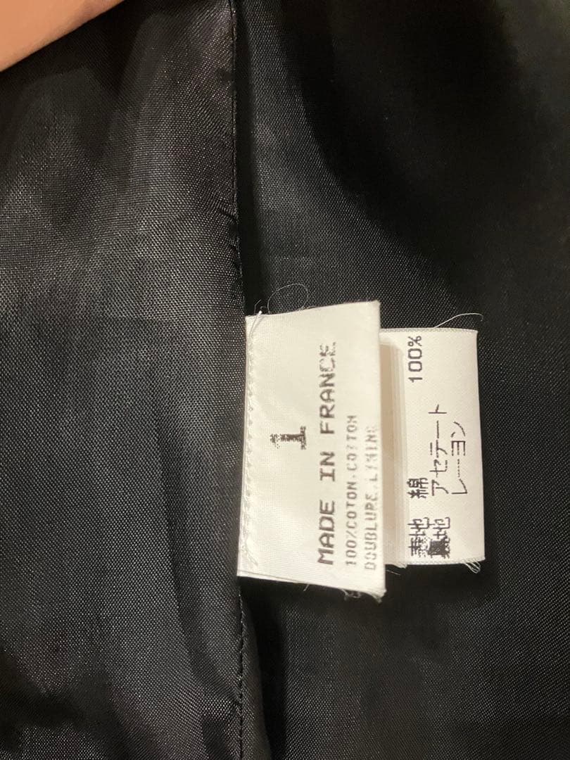 90s フランス製　アニエスベー　コート　黒　Mサイズ相当　古着