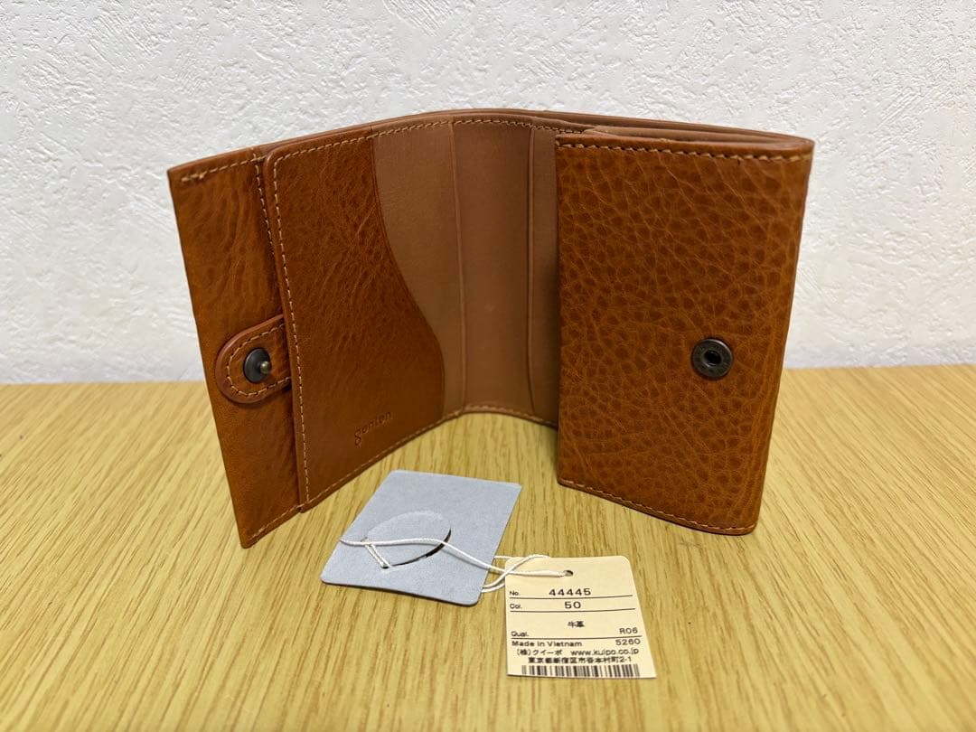＊週末値下げ＊ 【新品未使用】genten 二つ折り財布 茶色