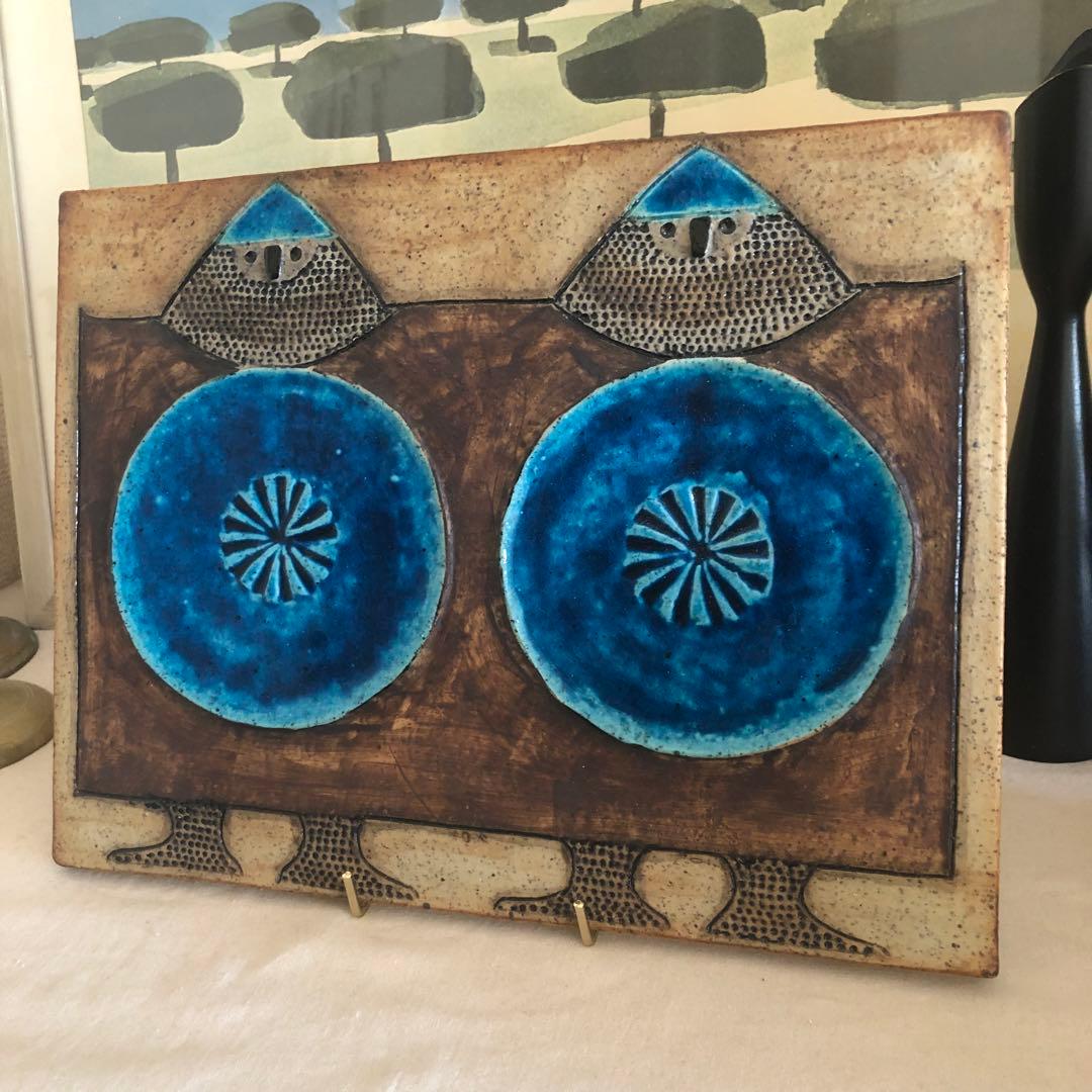 北欧　Inger Persson インガーパーソン　陶板　アンティーク