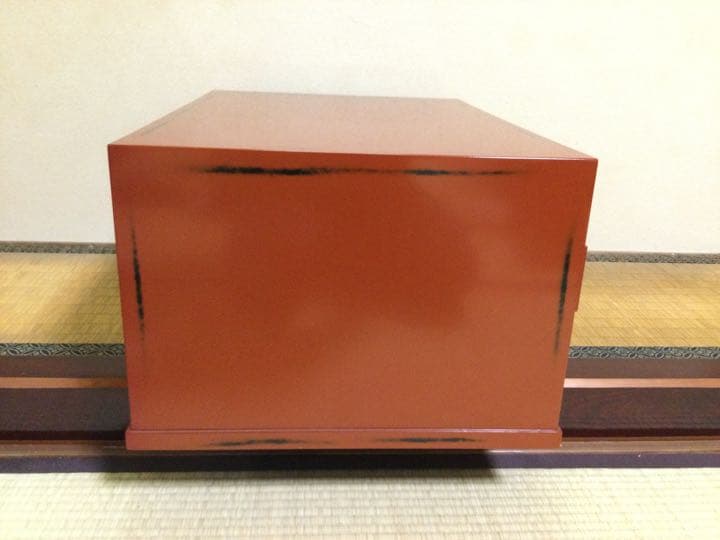 和歌山 紀州塗 根来塗箪笥 うるし塗装 中質繊維板 M