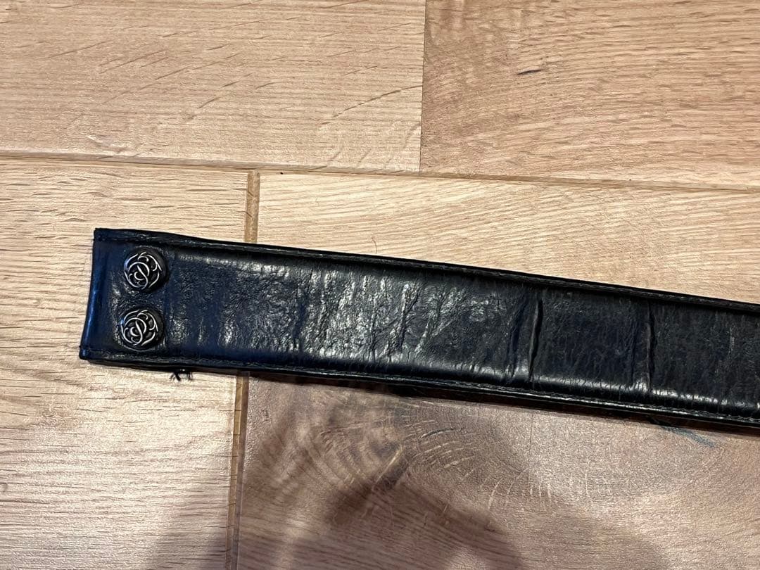 正規品　クロムハーツ　レザー ベルト 32インチ