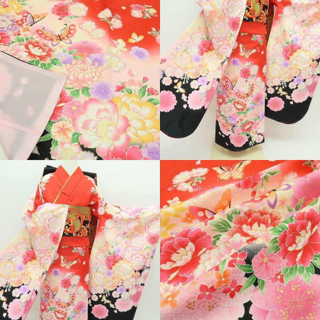 ¶:⊃✺新品 七五三 ７歳 四つ身着物・襦袢 ２点セット B10