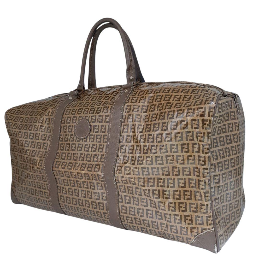 フェンディ　ボストンバッグ　ズッカ　ズッキーノ　トラベル　大容量　パテントレザー