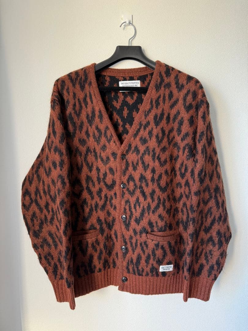 トップス WACKOMARIA LEOPARD HEAVYMOHAIR CARDIGAN