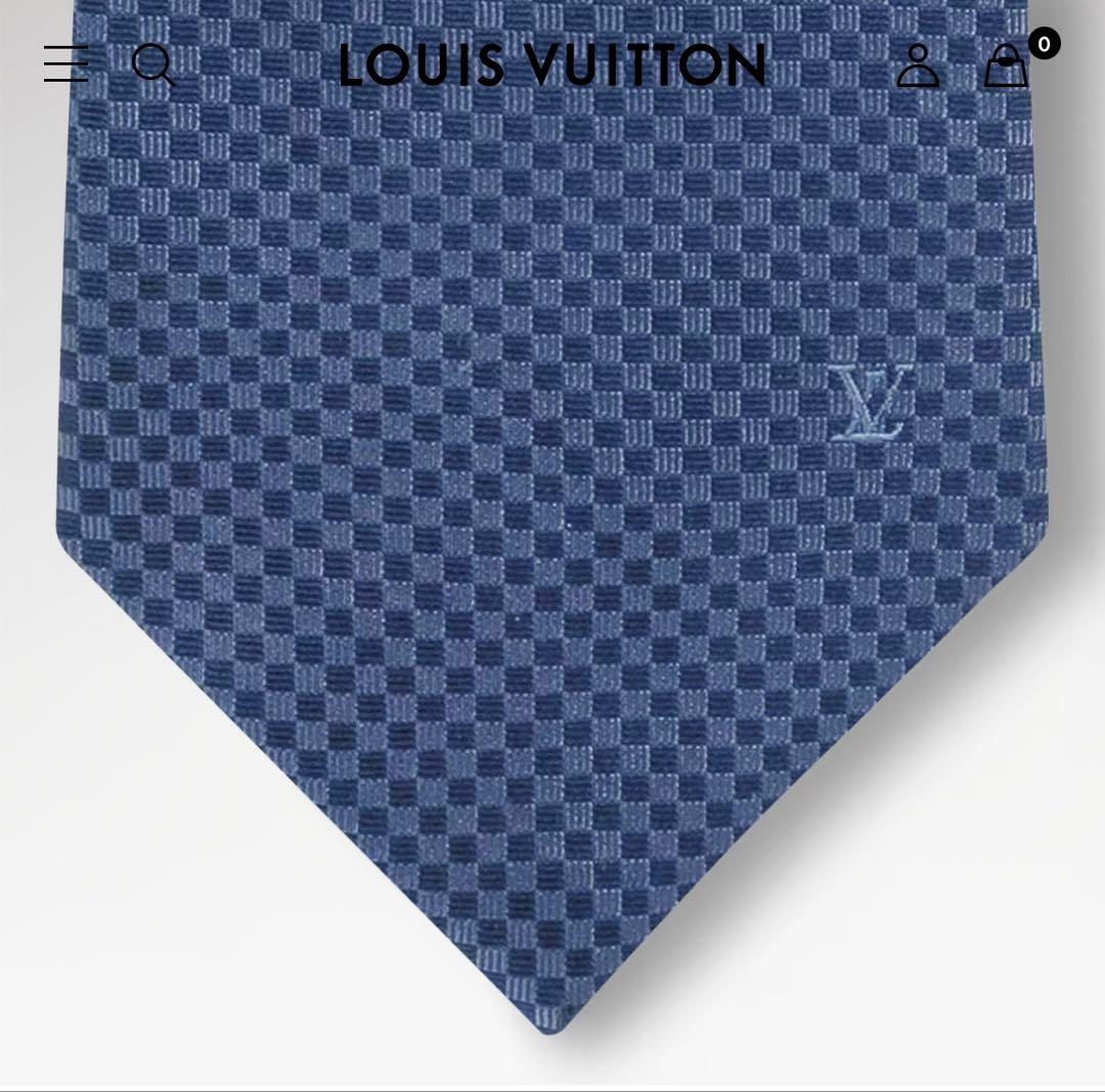 新品　LOUIS VUITTON（ルイヴィトン）　ネクタイ　ネイビー　８cm