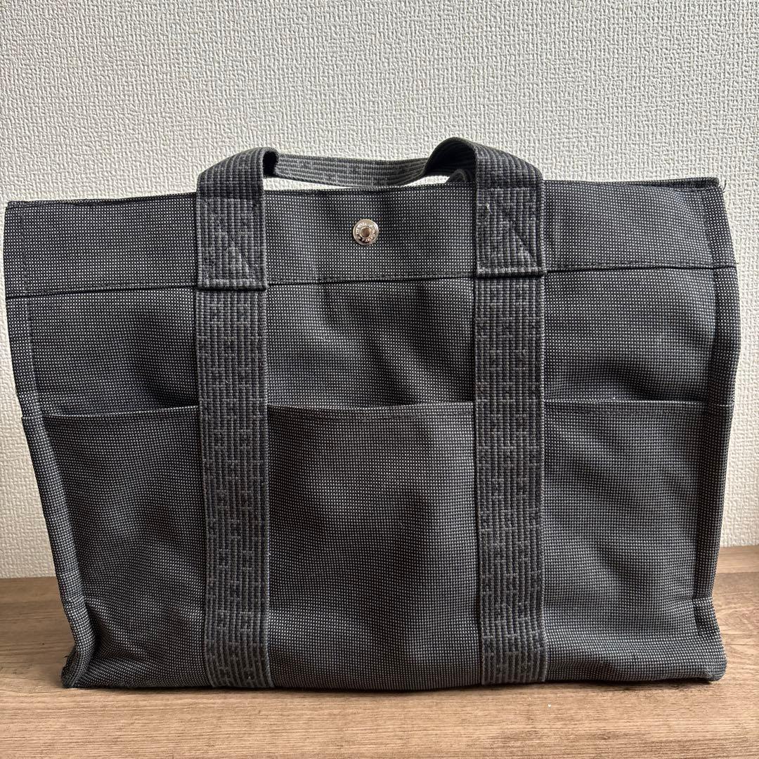 エルメス 黒 ナイロントートバッグ