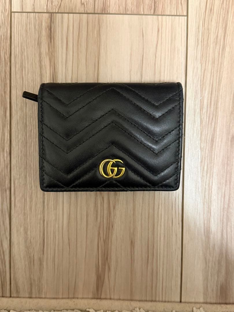 miuページ GUCCI GGマーモント マテラッセ 三つ折り財布 正規品