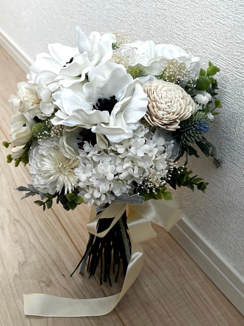 アネモネブーケ（ヘッドピース&ブトニア付き）