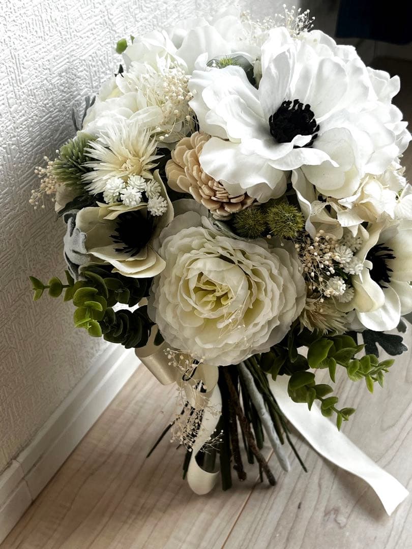 アネモネブーケ（ヘッドピース&ブトニア付き）