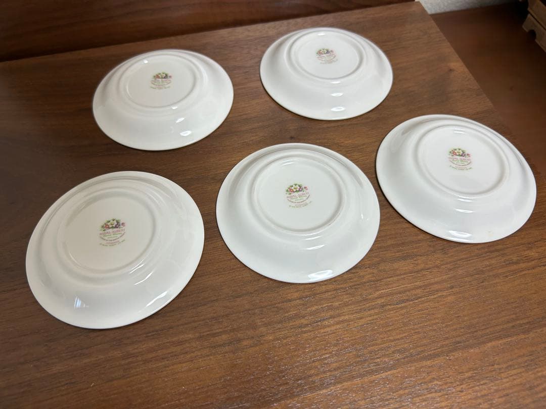 新品未使用＊UK(イギリス)製造＊【ロイヤルアルバート＊コスモス】おつまみ皿5枚