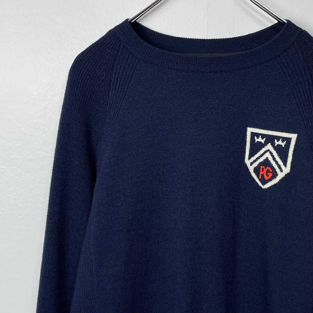 PEARLYGATES パーリーゲイツ　防風 防寒 ニットトレーナー　ネイビー