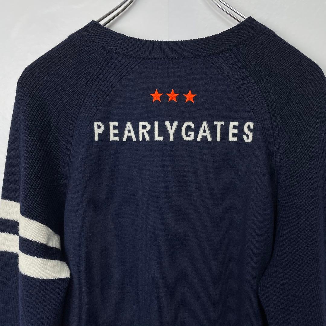 PEARLYGATES パーリーゲイツ　防風 防寒 ニットトレーナー　ネイビー