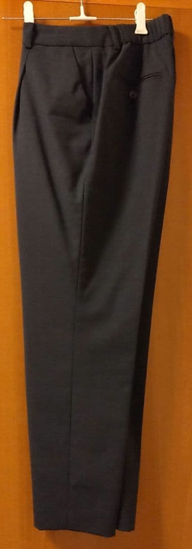 グリーンレーベル　セットアップ　襟なしネイビー