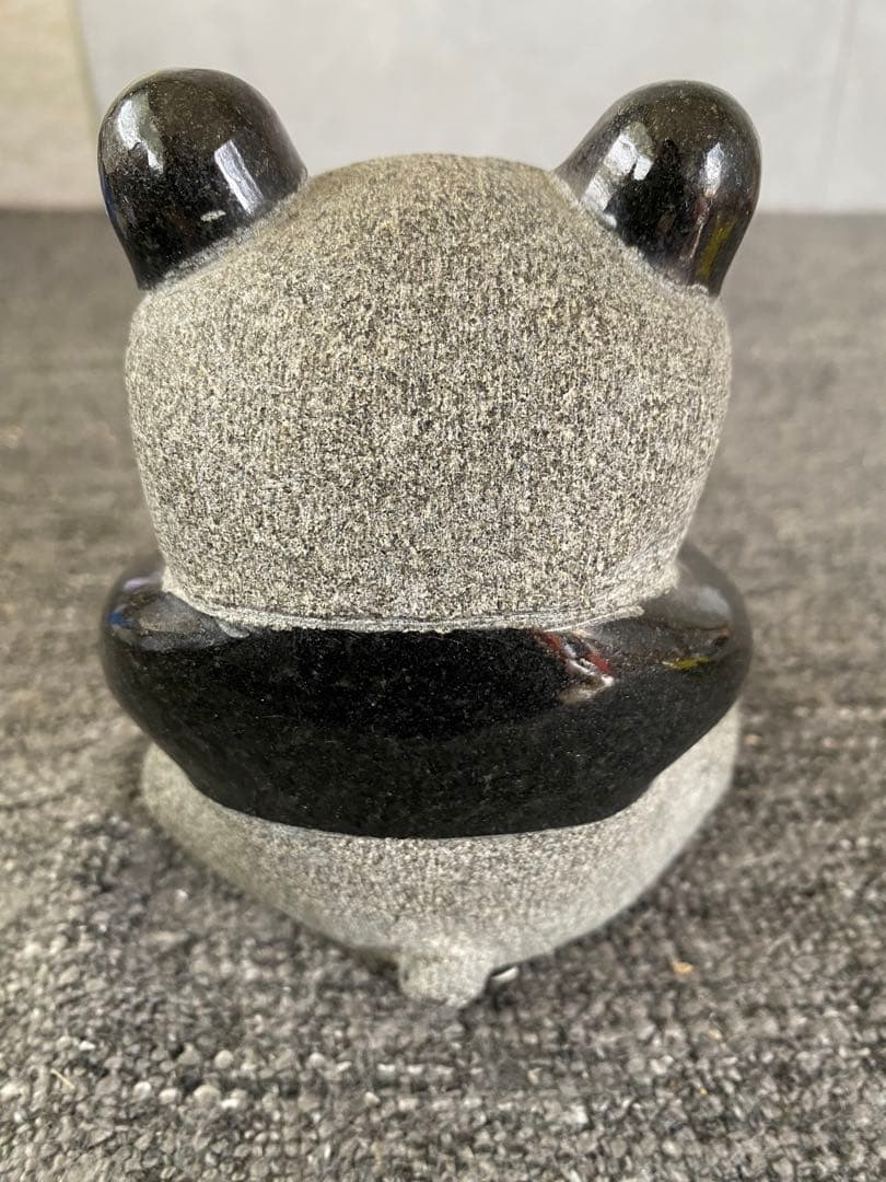 パンダ　石彫刻　置物　石置物