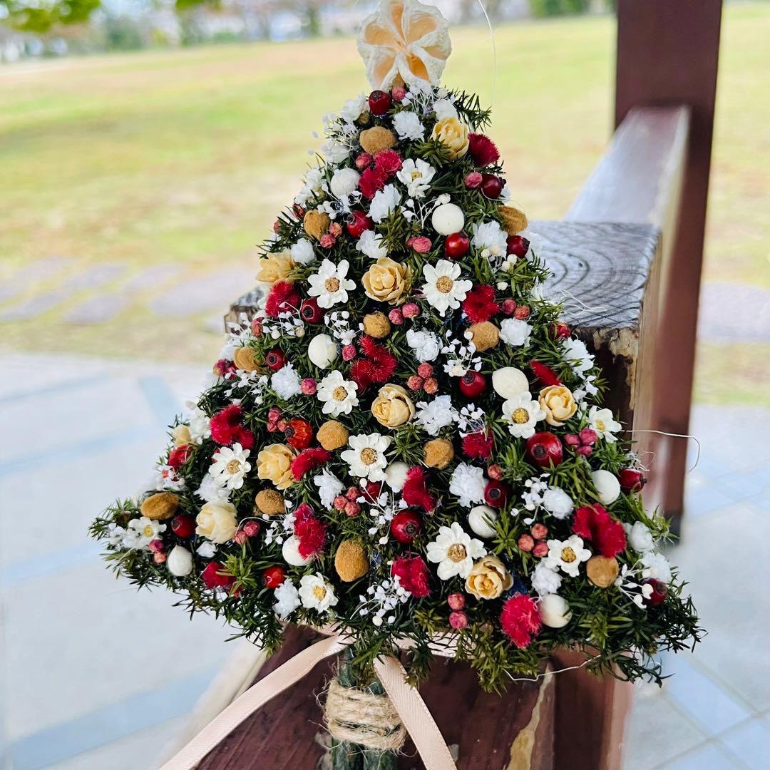 壁に飾るクリスマスツリーガーランド　ウォールツリー　スワッグ　クリスマスリース