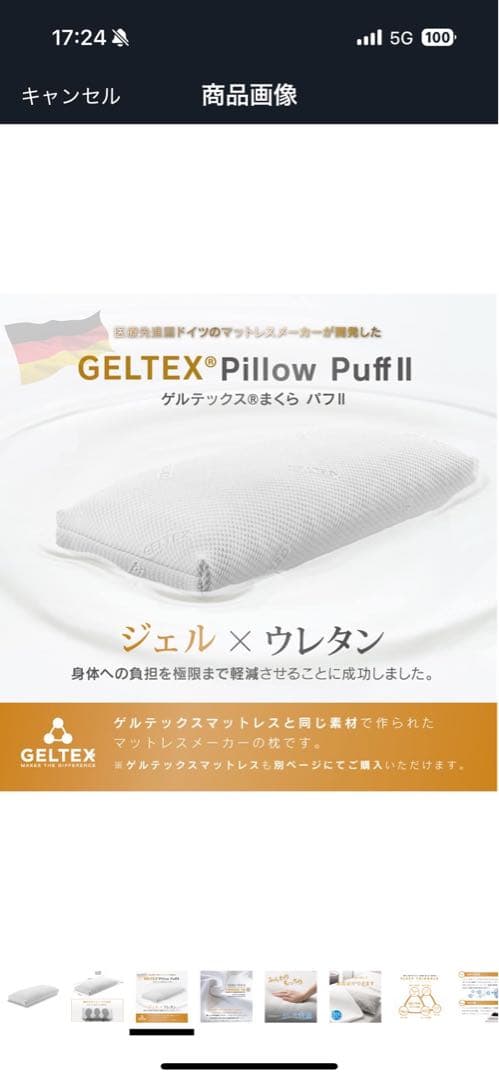 Geltex ゲルテックス 枕 まくら 高機能 通気性 低め
