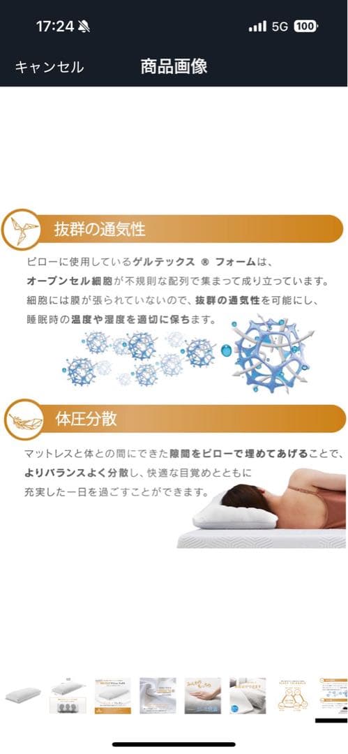 Geltex ゲルテックス 枕 まくら 高機能 通気性 低め