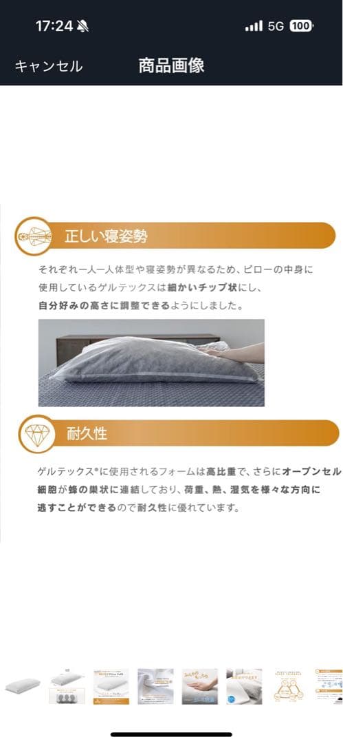 Geltex ゲルテックス 枕 まくら 高機能 通気性 低め