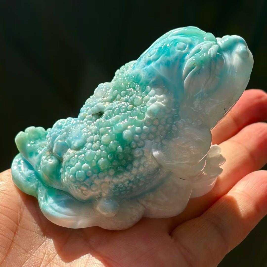 天然無処理　ラリマー 金蟾