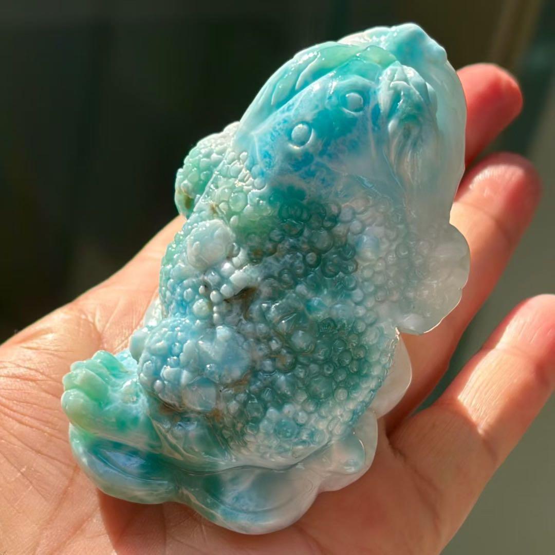 天然無処理　ラリマー 金蟾