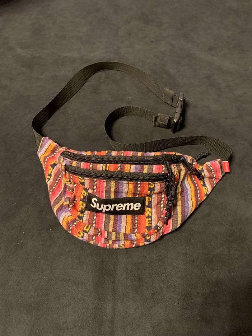 バッグ Supreme Woven Stripe Waist Bag