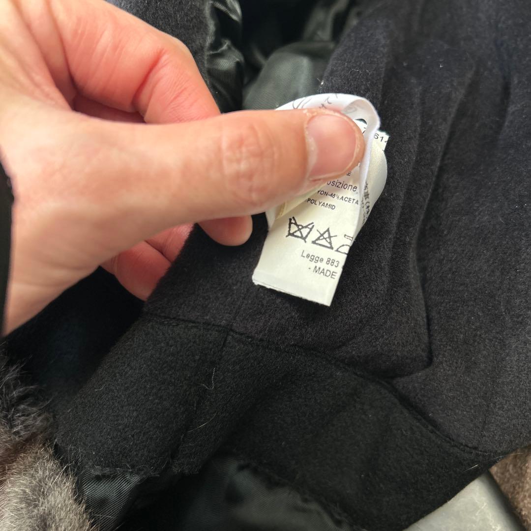 極美品　ヘルノ　HERNO ロングコート　100%カシミアブラック　裏地ミンク