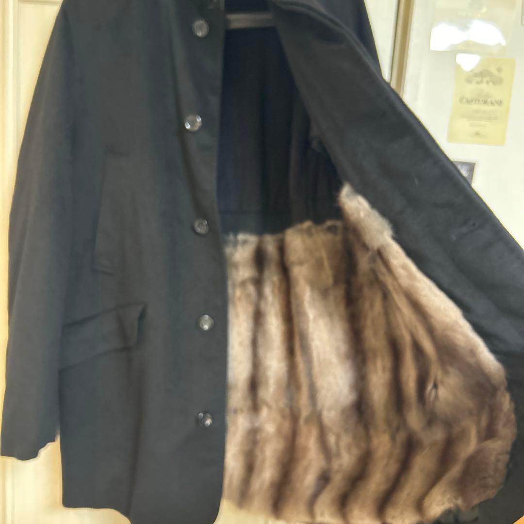 極美品　ヘルノ　HERNO ロングコート　100%カシミアブラック　裏地ミンク