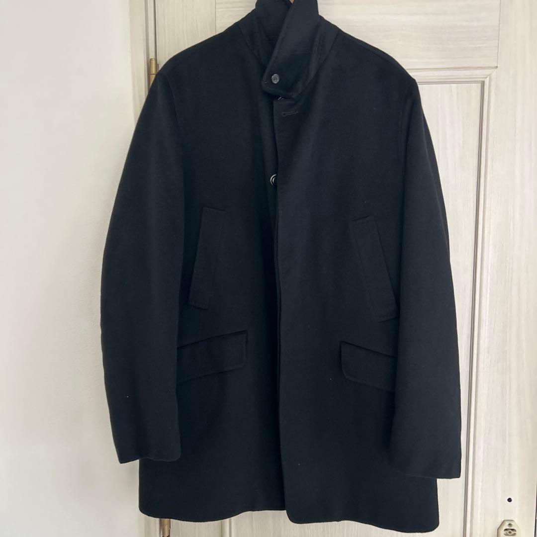 極美品　ヘルノ　HERNO ロングコート　100%カシミアブラック　裏地ミンク