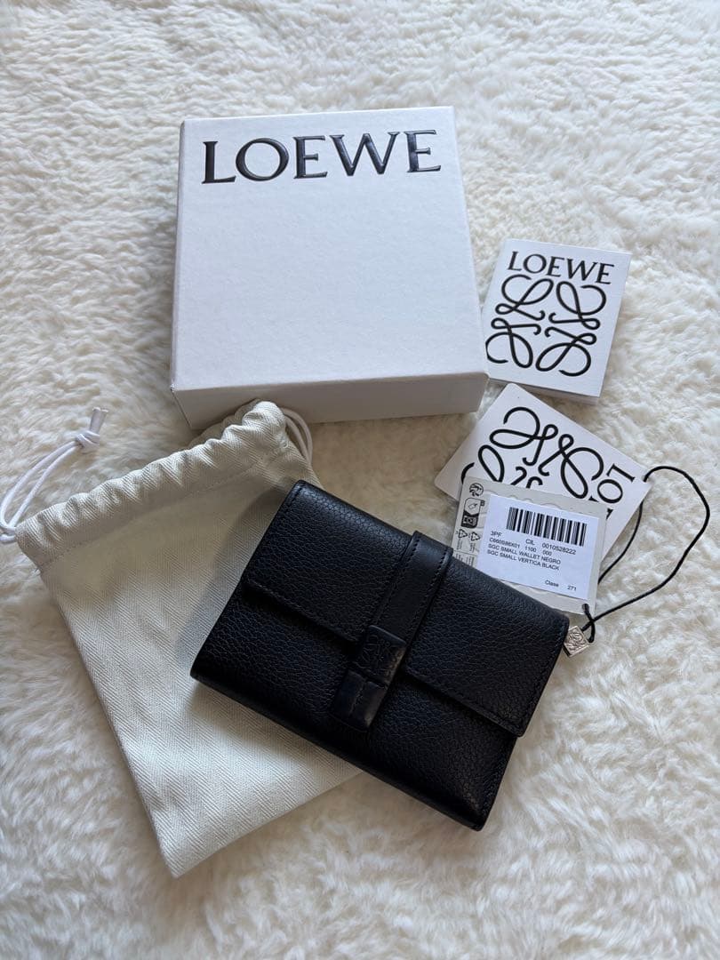LOEWE バーティカル ウォレット スモール ブラック 黒
