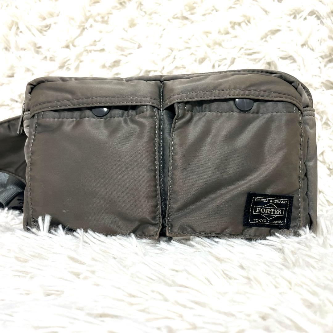 廃盤品 PORTER ポーター タンカー ボディバッグ シルバーグレー