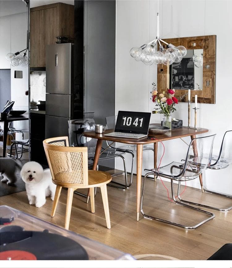 2脚セット ダイニングチェア クリア色 トーネットチェア風 透明 アクリル