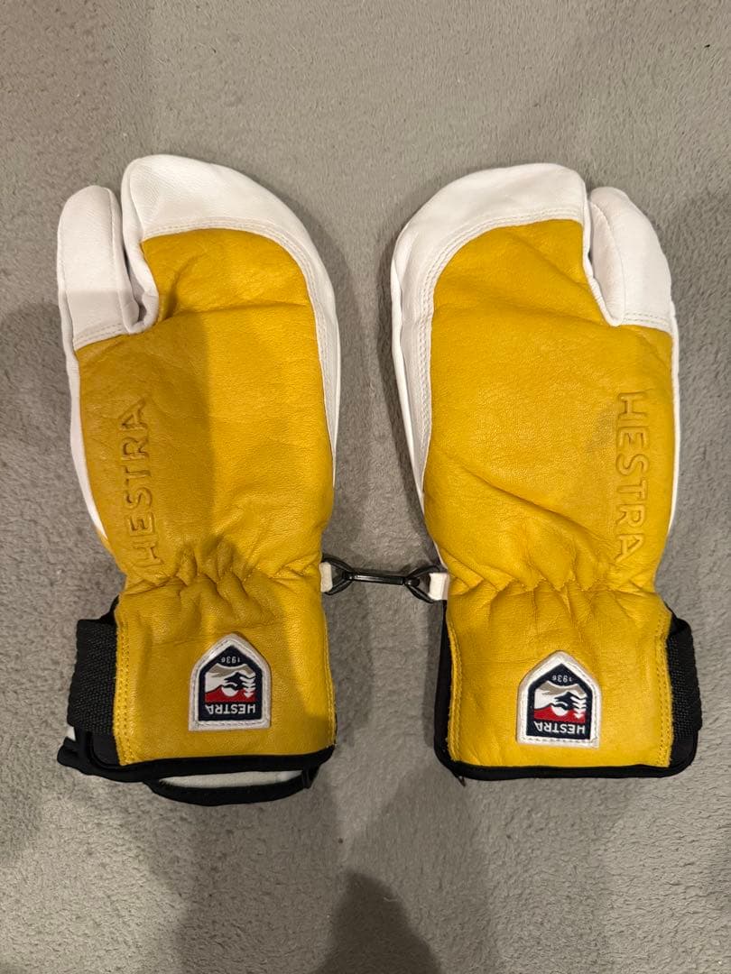 Hestra スキーグローブ イエロー/ホワイト サイズ4