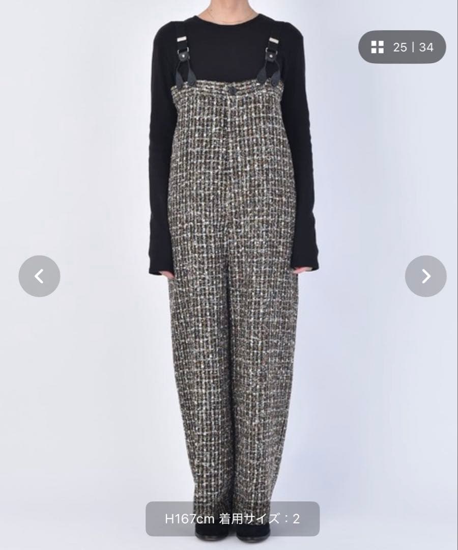 AKTE ツイードサスペンダーパンツ サロペット オーバーオール