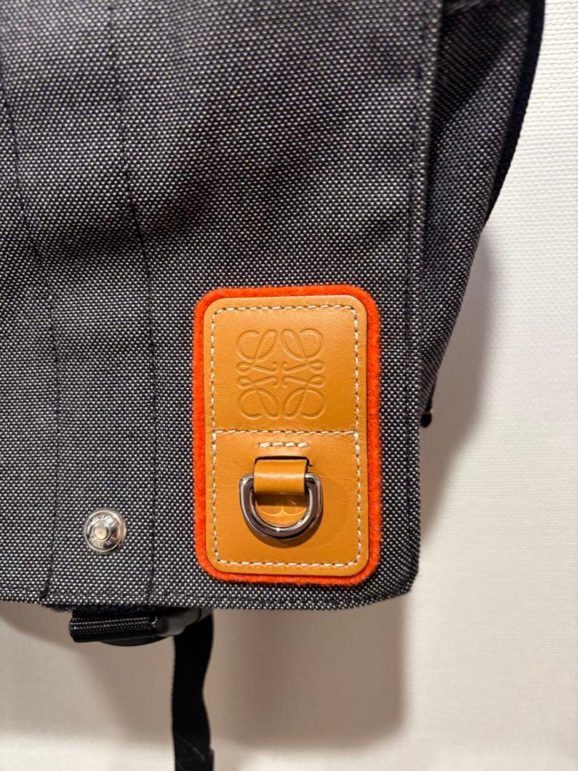 【美品】ロエベ　メッセンジャーバッグ　アイ　ネイチャー　デニム　アナグラム