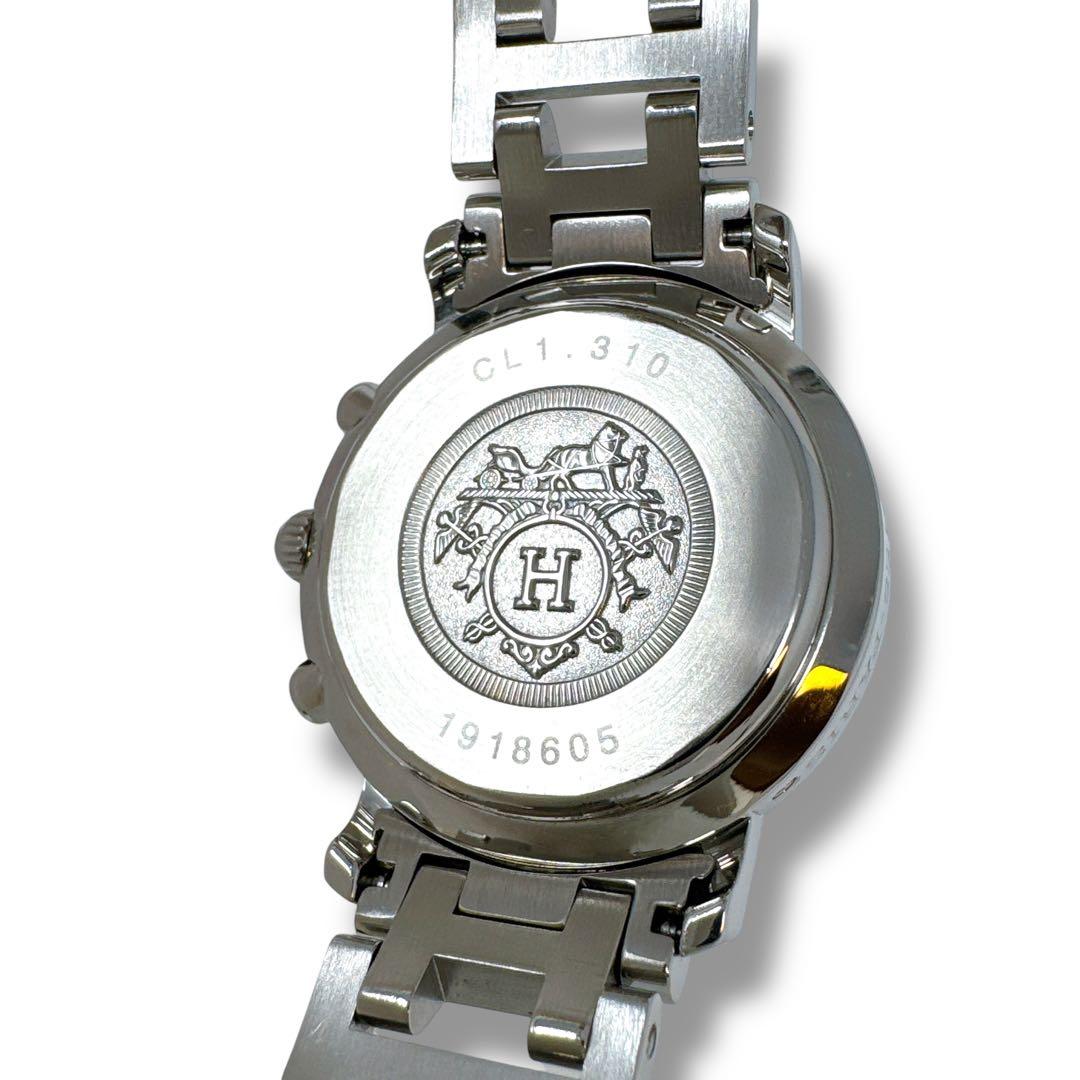 エルメス クリッパー CL1.310 クロノグラフ ネイビー レディース 腕時計