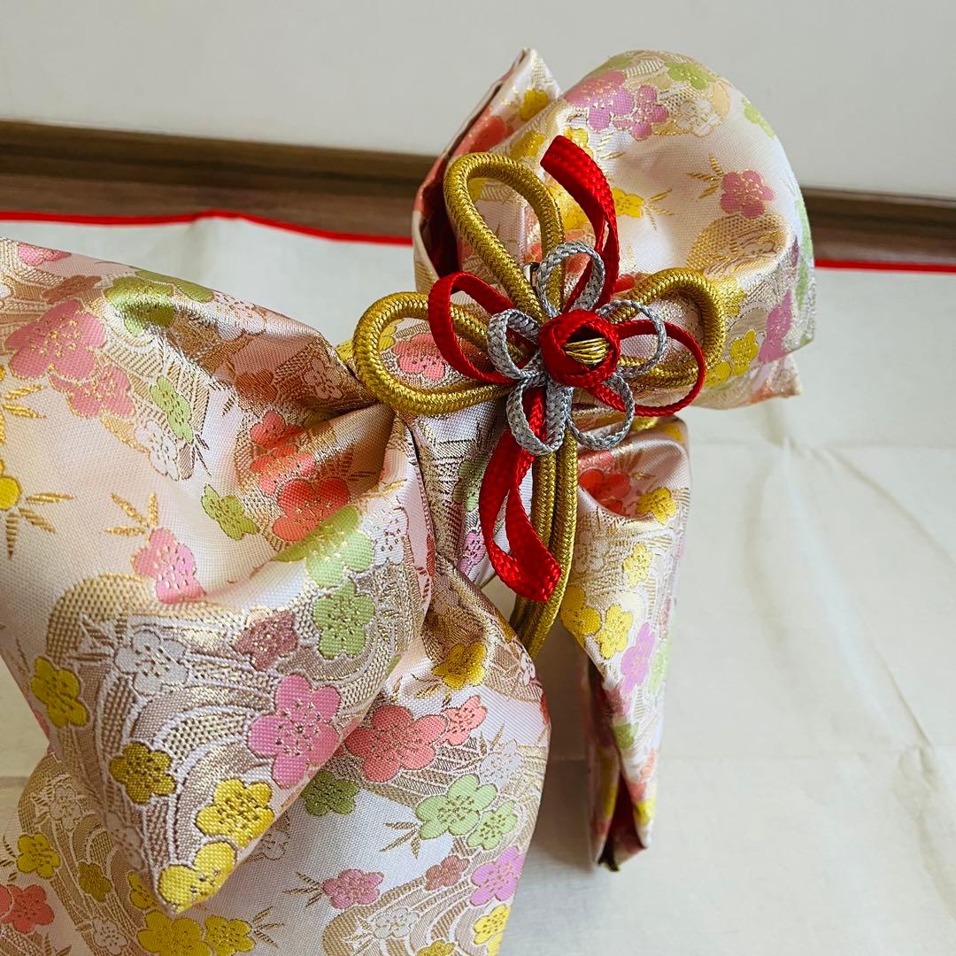 七五三　7歳　四つ身着物　結び帯　草履バッグ　はこせこセット　帯揚げ　しごき