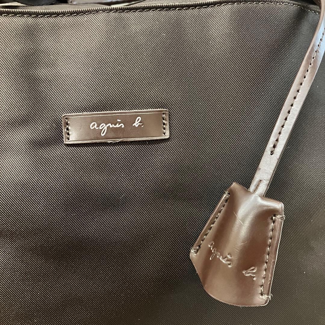 agnes b アニエスベー ナイロン ボストンバッグ 旅行バッグ 2way 鍵