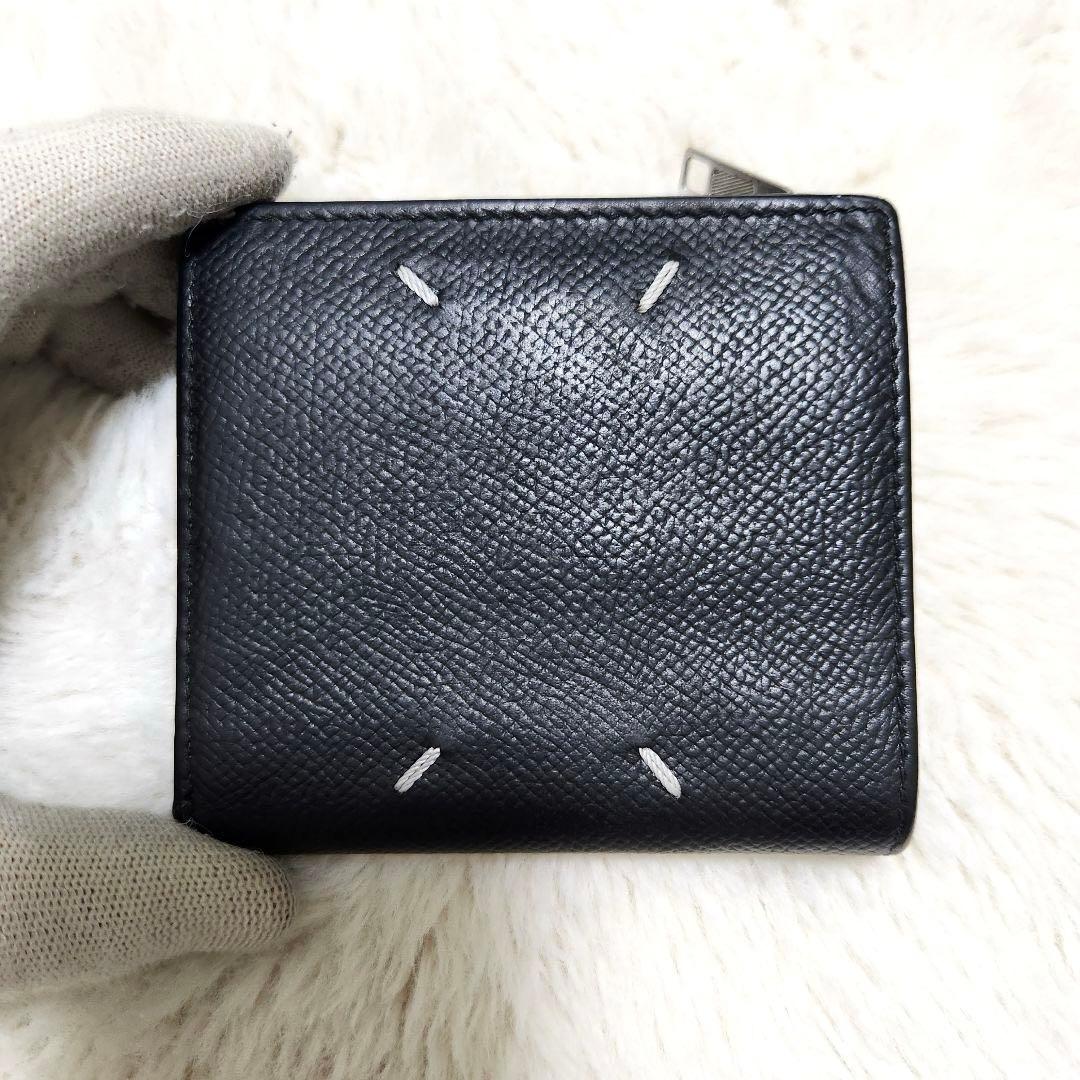 ✨極美品　正規品✨マルジェラ　二つ折り　小銭入れ　ステッチ　カレンダー　ブラック