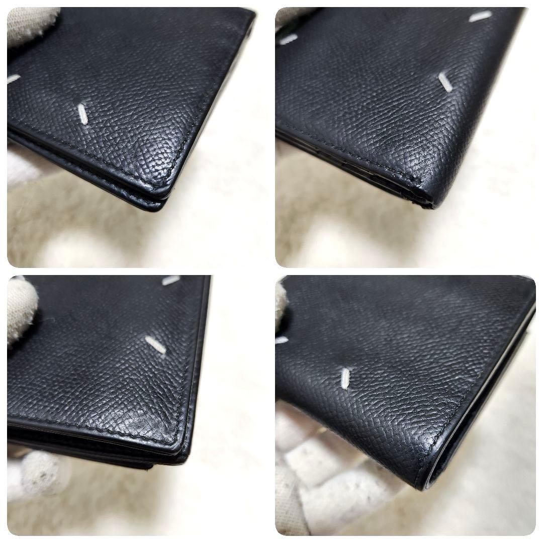 ✨極美品　正規品✨マルジェラ　二つ折り　小銭入れ　ステッチ　カレンダー　ブラック