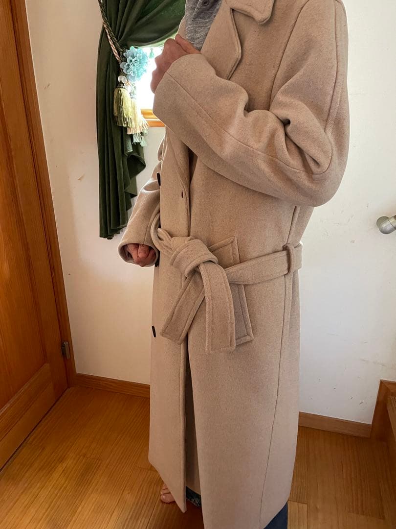 ZARA 白ベージュ ダブルブレスト チェスターコート 美品