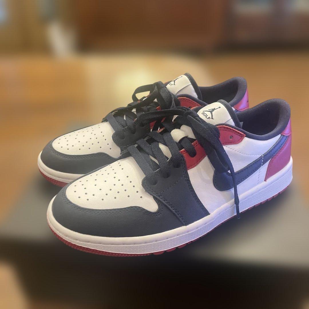 【新品未使用】ナイキエアジョーダン1ゴルフ　トリコロールカラー　25.5cm