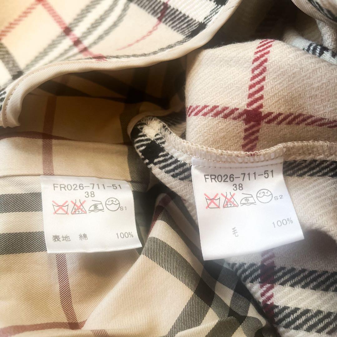 バーバリーロンドン　トレンチコート　ライナー　ノバチェック　ベルト　38