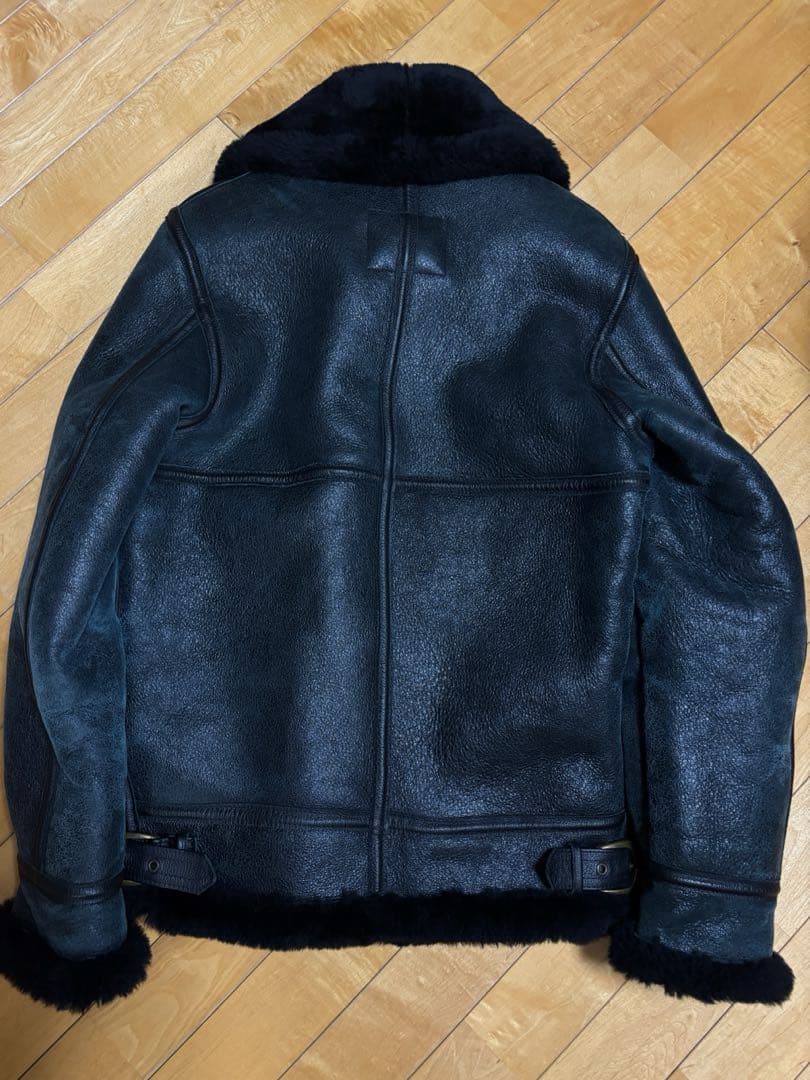 SCHOTT B-3 ムートンジャケット　レザージャケット　ブラック　32