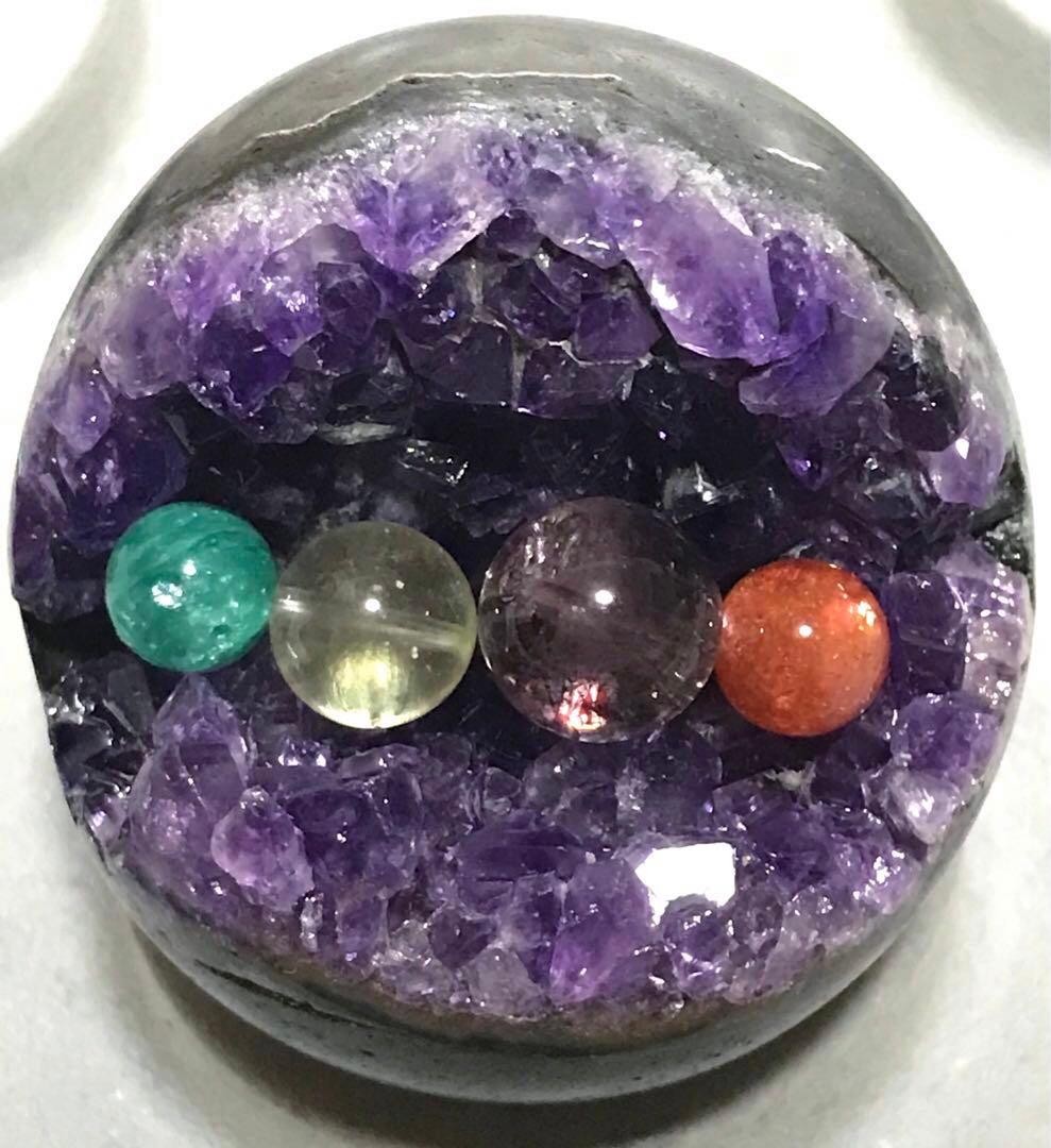 Sakura。　ウルグアイ産　アメジスト　笑口　ドーム　５７mm