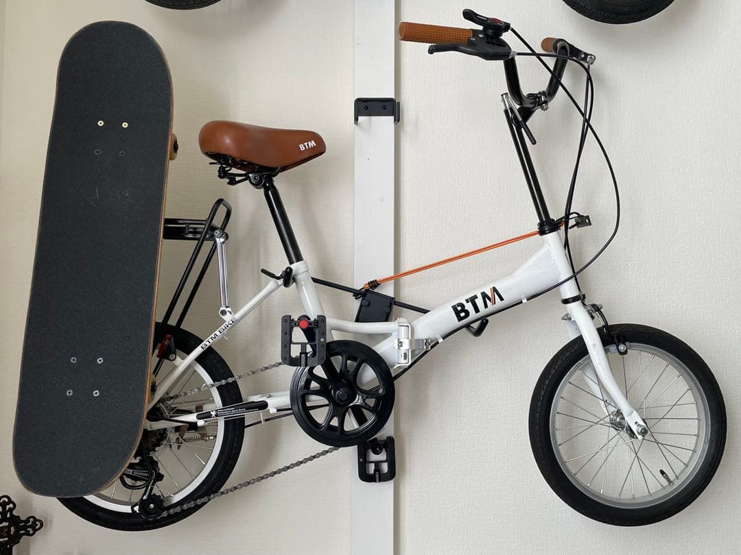 送料込み! 折りたたみ自転車　16インチ　6段ギア 【スケボー搭載可能】DIY