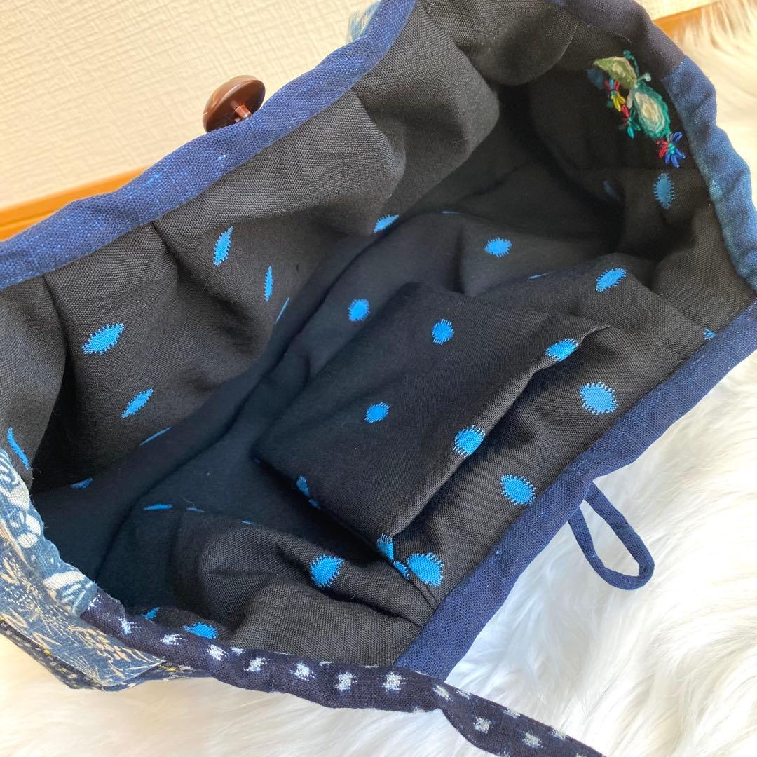 古布 襤褸 刺し子 パッチワークバッグ｜一点もの ハンドメイド 藍染 手仕事