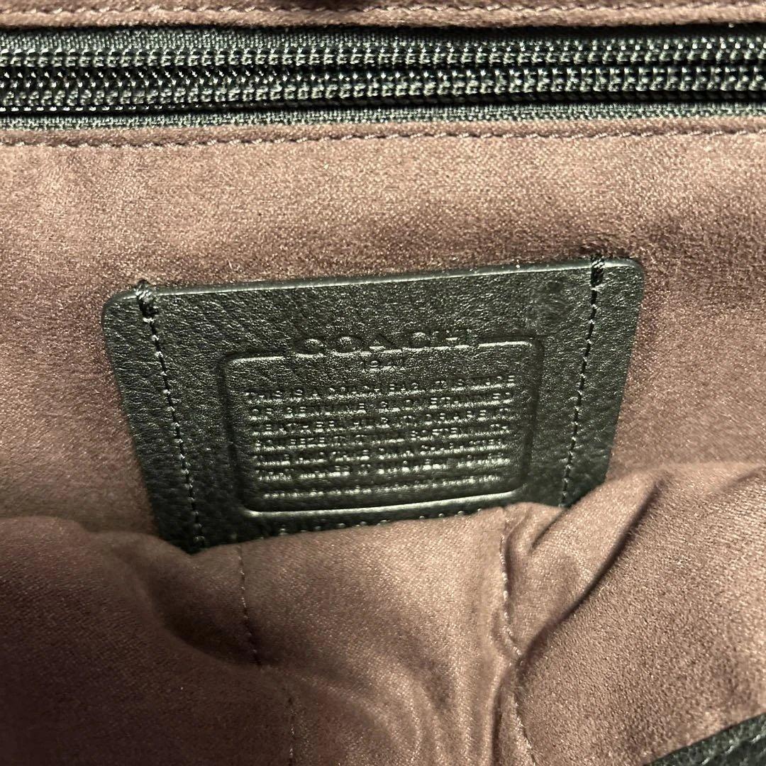 COACH ブラックレザー トートバッグ